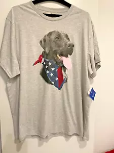 Men’s Bandana Lab Dog Tee Grey Celebrate, Size 3XL New w/tags - Picture 1 of 4