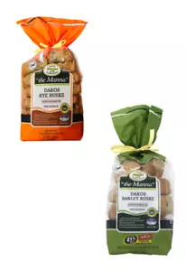 Tsatsaronakis Wholegrain Rye & Barley Rusks 2 Bags Nt. Wt. 14.11 oz/400 g each - Picture 1 of 6