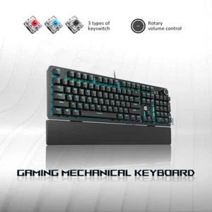 Teclado mecánico para juegos HP con cable 104 teclas 14 efectos retroiluminados oficina/juegos - Imagen 1 de 15