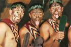NZ New Zealand  MAORI HAKA Maori War Dance Performers  4 X 5¾ Oversize Postcard