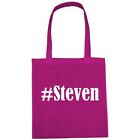 Tasche Beutel Baumwolltasche #Steven Hashtag Einkaufstasche Schulbeutel Turnbeut