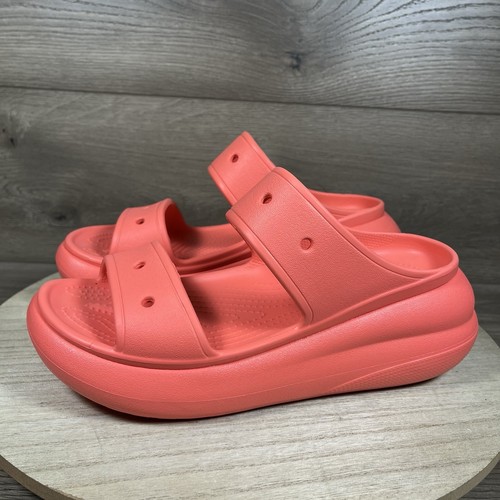 Crocs Classic Crush Sandalo Slide Platform Slip On Salomon Rosa Donna Taglia 9