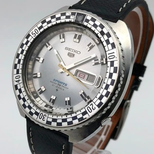 Vintage 1969 Seiko 5 Sports 6119-7170 Rally diver Checker flag Automatic #2106 - Picture 1 of 14
