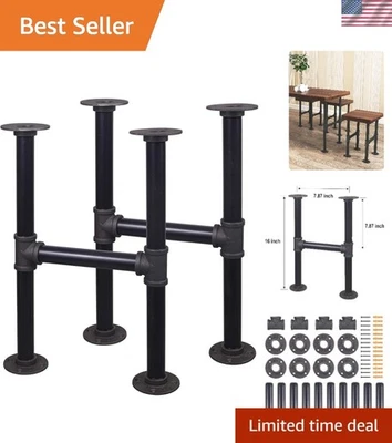 Patas de mesa ajustables de acero de 16 pulgadas para mesas auxiliares hágalo usted mismo - Kit completo incluido Foto 1 de 4