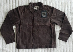 FILSON Men's L Short Lined Cruiser Tin Cloth Dark Brown Jacket NWT'S - Picture 1 of 6