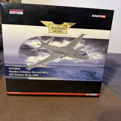 Rare! Corgi AA35604 Hawker Siddeley Nimrod MR.2 RAF Kinloss Wing 2009 NIB - Image 1 of 4