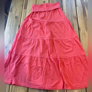 Fresh Produce Damen Baumwolle Stufen Pull-On Maxirock schön koralle Größe Md/Lg - Bild 1 von 3