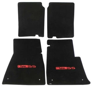 1962-67 Nova SS Black Floor Mat Set With Red Embroidered 63-64 Style "Nova SS" - Picture 1 of 1