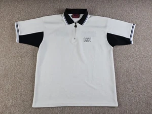 Helly Hansen Polo Shirt Men Size M White Structured 1/4 Zip Short Sleeve Tee - Picture 1 of 12