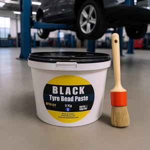 REIFENMONTIERMASCHINE REIFENSEIFE MONTAGEWULSTPASTE 5KG & GRATIS BÜRSTE PREMIUM SCHMIERMITTEL SCHWARZ - Bild 1 von 2