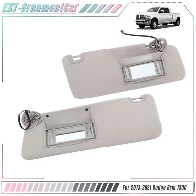 LH+RH Sun Visor Pair Gray W/lights For Ram 1500 2500 3500 1500 Classic 2013-2018 Foto 1 de 4