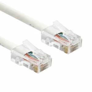 Cat6a Ethernet Cable Network LAN Patch Cord Solid Copper 23AWG UTP CMR 300ft WHT - Picture 1 of 1