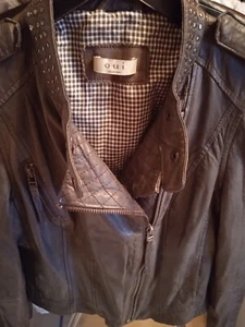 Leder Jacke Qui Gr.38 Braun - Bild 1 von 6