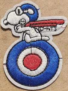 Peanuts Snoopy Red Baron Royal Air Force MOD Target embroidered Iron on patch - Picture 1 of 1