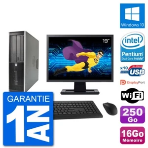 PC HP Compaq 6200 Pro SFF Ecran 19" G630 RAM 16Go Disque 250Go Windows 10 Wifi - Photo 1/3