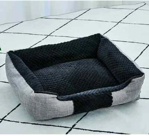 Small Medium Large Dog Bed Cat Beds Soft Washable Puppy Cushion Warm Pet Basket - Picture 1 of 12