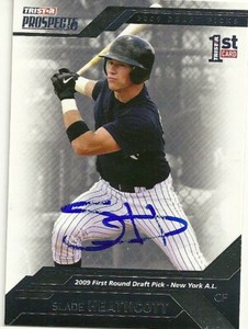 2009 TriStar SLADE HEATHCOTT Signed Card autograph RC YANKEES RC