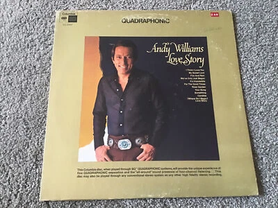 Rare SQ Quadraphonic LP Columbia CQ30497 1972 Andy Williams Love Story NM - Image 1 of 4