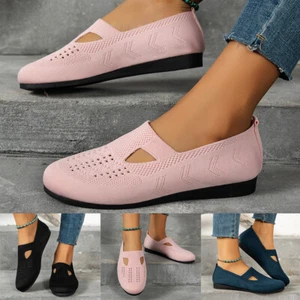 Mujer Tejidos Bailarina Ballet Zapatos Confort Trabajo Informal Sin Cordones Ocio Zapatos Planos - Imagen 1 de 17