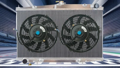 Se adapta a 93-01 Nissan Altima 2.4L L4 4 cilindros GLE GXE SE XE radiador de aluminio + ventilador Foto 1 de 4