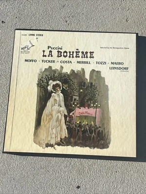 Puccini LA Boheme Box Set Vinyl Record 1963 33 12" 2 LP Victor Red Seal Booklet - Image 1 of 4