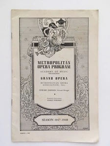 RARE 1948 Metropolitan Opera Program Die Walkuere American Academy Of Music - Picture 1 of 9