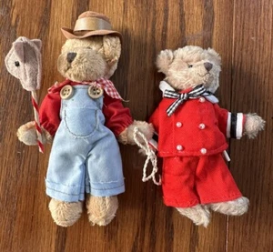 Mini osos de peluche: vaquero con caballo y lazo, oso en traje rojo - Imagen 1 de 8