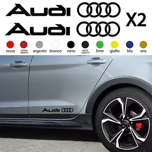 Adesivi AUDI per FIANCATA gonna A1 A3 A4 A5 A6 Q2 Q3 Q5 Q7 SLINE tuning stickers - Foto 1 di 7