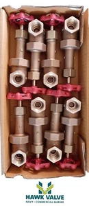 (Lot of 8) - KITZ 1/2 CL 150 300 WOG 42T Bronze Rising Gate Valve-AK150LUT - Picture 1 of 6