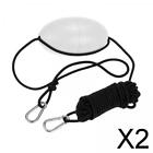 2X Drift Anchor Rope W/ Anchor Buoy 9.1M Rope Length For Inflatable Boat White
