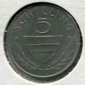 Moneda extranjera - Austria - 5 chelines 1969 - Imagen 1 de 2