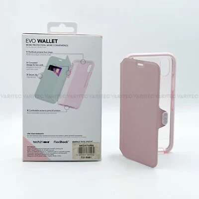 Tech21 Protective Card Holder Wallet Case Folio Flip Cover for Apple iPhone X XS - Image 1 of 4