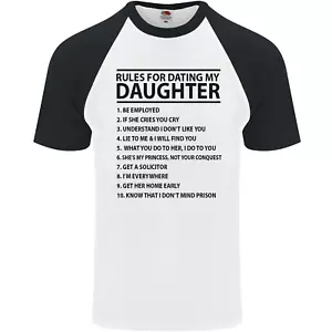 Lois pour Rencontre My Fille Fête des Pères HOMMES S/S Baseball T-Shirt - Picture 1 of 43