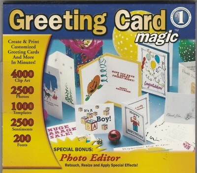 Greeting Card magic PC CD-Rom Game by Cosmi & NetZero for Windows ME / XP / 2000 - Image 1 of 4