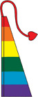 13 Fuß Regenbogen Windtänzer Flagge Regenbogen Flagge Bali Flagge