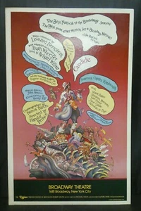 "Póster de tarjeta con ventana de teatro musical Candide de Broadway 14"" x 22" - Imagen 1 de 6