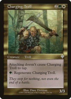 MTG Invasion --- CHARGING TROLL --- Uncommon! LP! Magic the Gathering! - Image 1 of 3
