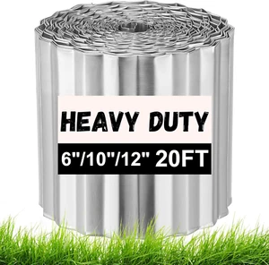 Corrugated Metal Garden Edging 12 in x 20 ft Landscape Galvanized Sturdy - Picture 1 of 7