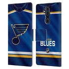 OFFICIAL NHL ST LOUIS BLUES LEATHER BOOK WALLET CASE COVER FOR NOKIA PHONES