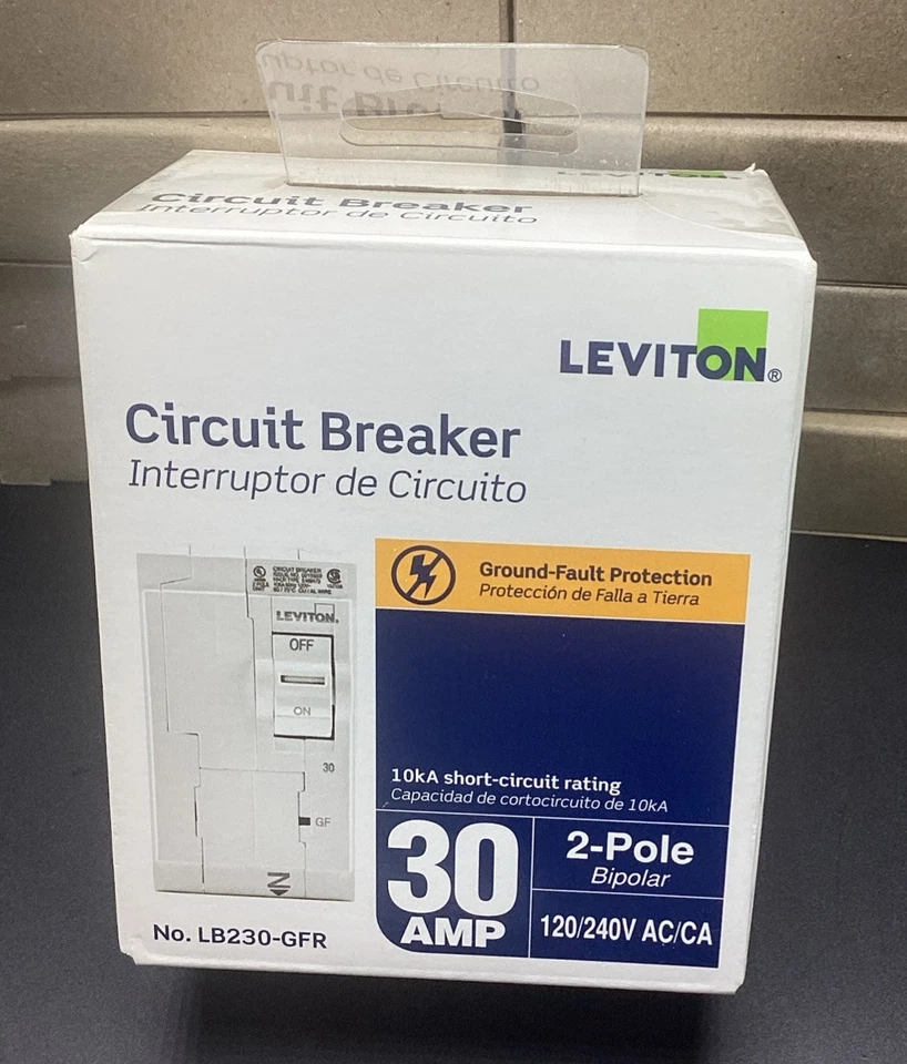 Nuevo Disyuntor Leviton LB230-GFR LB230-GF 30 Amp 2 Polos GFCI Foto 1 de 1