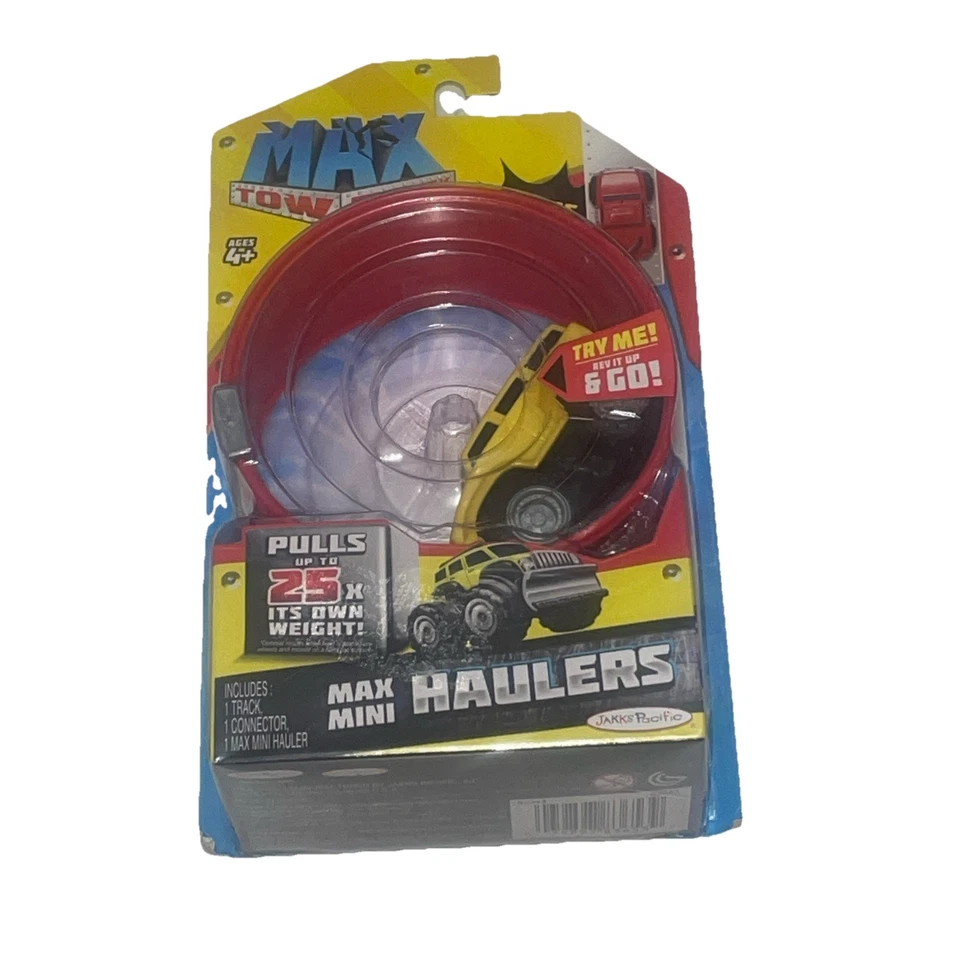 Max Tow Truck Yellow Hauler Climbs Steel Surfaces Pulls 25x Jakks Pacific New - Image 1 of 2