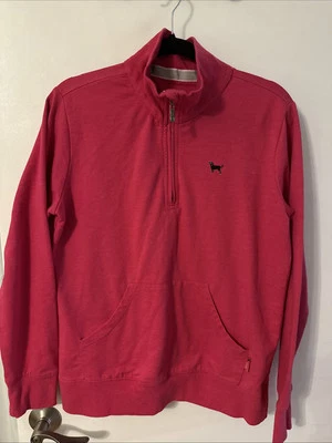 The Black Dog Womens Size Medium 1/4 Zip Pink Pullover Sweatshirt Jacket - Image 1 of 4