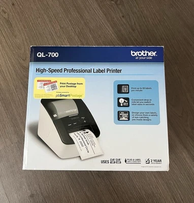 Neu OB Brother QL-700 professioneller Hochgeschwindigkeits-Etikettenversand Thermodrucker - Bild 1 von 4
