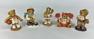 Cherished Teddies Sports Bear Figurine Lot Enesco - Picture 1 of 12