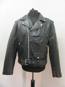 VINTAGE LA ROXX LEATHER MOTORCYCLE BRANDO JACKET SIZE 44 OR L - Picture 1 of 22
