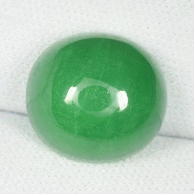 11,08 ct CERTIFICADO " MARAVILLOSO Grado Jadeíta Verde OVALADO CABUJÓN Ver Vdo NEGRO Foto 1 de 4