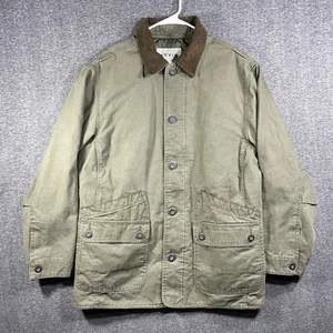 Orvis Field Barn Chore Quilt Lined Jacket Coat Cord Collar Green Men’s Large - Bild 1 von 24