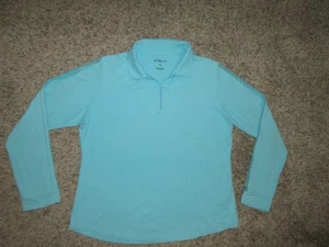 IBKUL 1/4 ZIP LONG SLEEVE UPF 50+ COOLING TOP SZ XL GOLF PICKLEBALL TENNIS - Picture 1 of 4