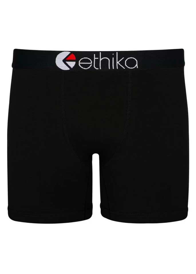 Ropa interior boxer negra Ethika The Mid Fit nueva con etiquetas talla pequeña Foto 1 de 2