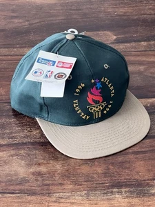 Vintage 1996 Atlanta Olympics Hat Mens Green Logo 7 Brand Games Collection Cap - Picture 1 of 7
